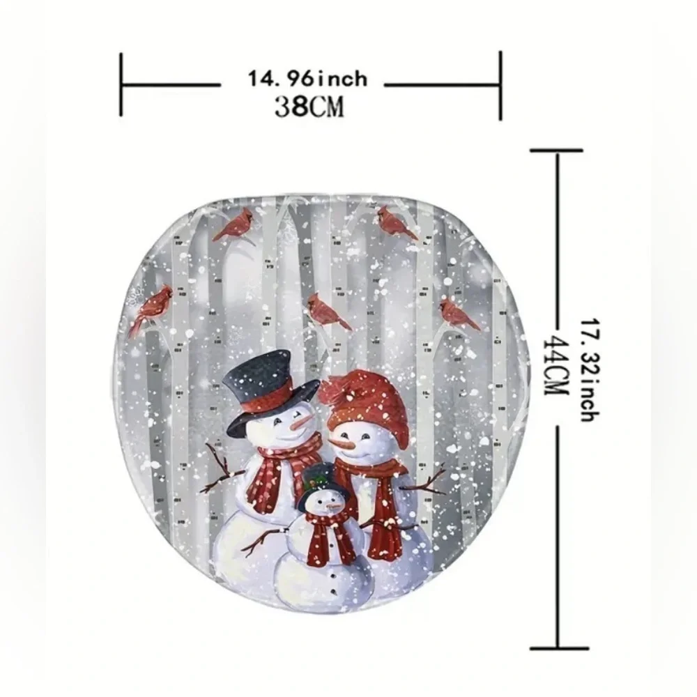 4pc Mr. & Mrs. Snowman Bathroom Set NWT